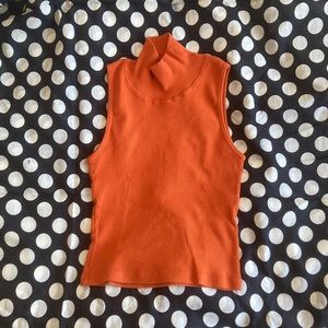 Big Bud Press Sleeveless Turtleneck in Orange!